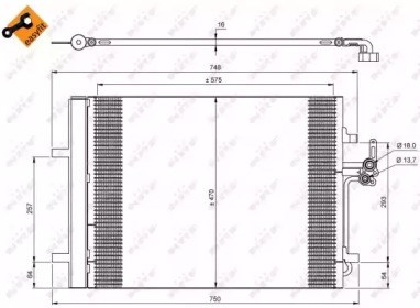 Radiador de aparelho de ar condicionado 35850 NRF