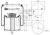 Coxim pneumático (suspensão de lâminas pneumática) do eixo traseiro 39907 FEBI