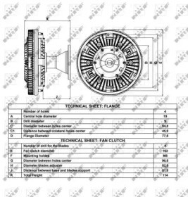 Acoplamento viscoso de ventilador de esfriamento 49061 NRF