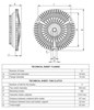 Acoplamento viscoso de ventilador de esfriamento 49564 NRF