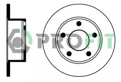Disco de freio traseiro para Audi 100, Audi A6, Volkswagen Passat 50100321
