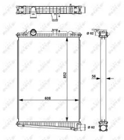 Radiador de esfriamento de motor 509616 NRF