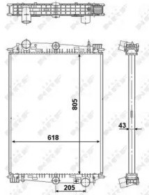 Radiador de esfriamento de motor 519585 NRF