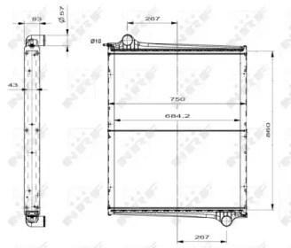 Radiador de esfriamento de motor 519598 NRF