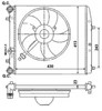 Radiador de esfriamento de motor 53021 NRF