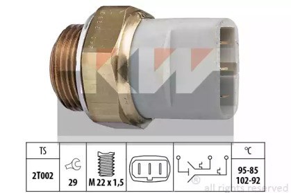 Sensor, temperatura do líquido de arrefecimento (ventilador do radiador ligado) para skoda favorit, skoda favorit 785, skoda felicia i 550635
