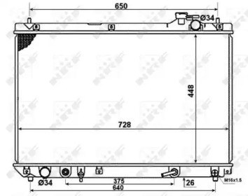 Radiador de esfriamento de motor 58378 NRF