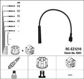 Fios de alta voltagem, kit 5903 NGK