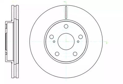 Disco de freio dianteiro para Toyota Auris 1.4 D-4D (nde180_) 1NDTV 61043.10