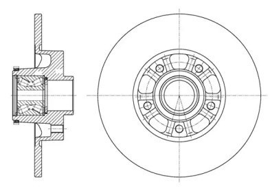 Disco do freio traseiro 6162620 REMSA