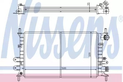 Radiador de esfriamento de motor 62163 Nissens