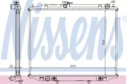 Radiador de esfriamento de motor 68709A Nissens