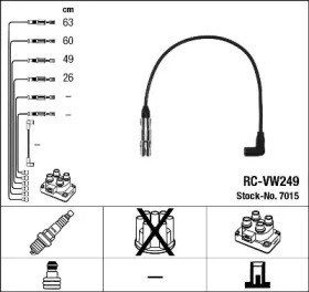 Um conjunto de cabos de alta tensão 7015