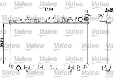 Radiador de esfriamento de motor 731659 VALEO