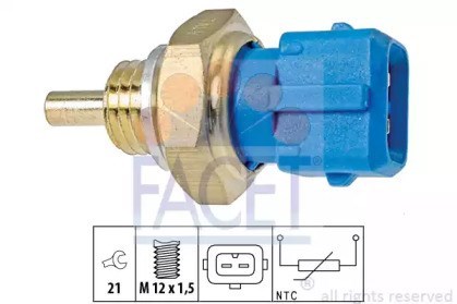 Sensor de temperatura do fluido de esfriamento 73342 Facet