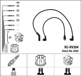 Fios de alta voltagem, kit 8269 NGK