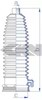 Bota de proteção do mecanismo de direção (de cremalheira) 84273 SPIDAN