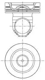 Pistão do kit para 1 cilindro, STD 8714360000 Nural