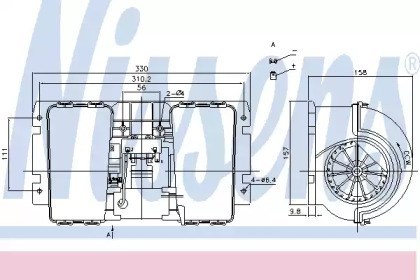 Motor de ventilador de forno (de aquecedor de salão) 87146 Nissens