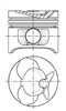 Pistão do kit para 1 cilindro, 2ª reparação ( + 0,50) 8774310710 NURAL