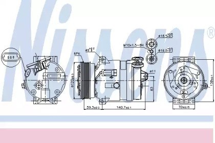 Compressor de ar condicionado para Saab 9-3 2.0 t b207L 89057