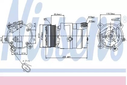 Compressor de ar condicionado para Opel Omega B 2.5 DTI (F69, M69, P69) e 25DT 89062