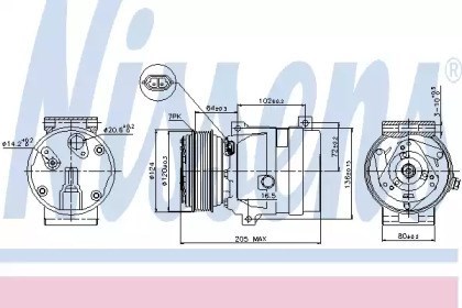 Compressor de ar condicionado para Renault Laguna I (b56_,b56_) (1997-2001) 2.0 (B56C/H/N) F3RE722 89435