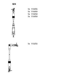 Fios de alta voltagem, kit 924 Bremi