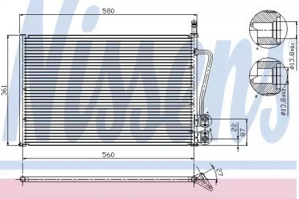Condensador de ar condicionado / radiador para ford fusion (cbk) trend fxjb 94587