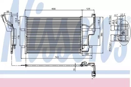 Condensador de ar condicionado / radiador para Mazda 3 2.0 LF 94902