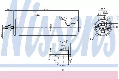 Tanque de recepção do secador de aparelho de ar condicionado 95565 Nissens