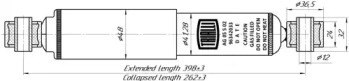 Amortecedor traseiro direito para Daewoo Matiz (M100,M100) (1998-...) 0.8 f8hp AG05502