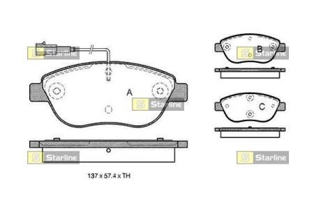 Fiat freio-premier-tur pastilha BDS324
