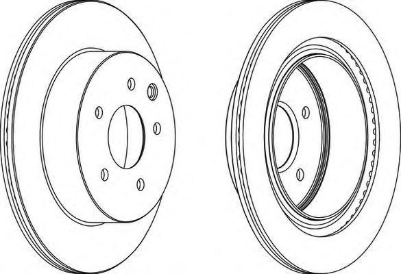 Disco de freio traseiro para Nissan X-Trail 2.2 DCI D (136 cv) YD22DDTI DDF1579