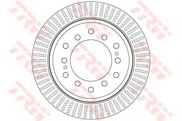 Disco do freio traseiro DF6342 TRW