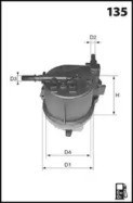 Suporte de filtro de óleo para ford focus ii 1.6 tdci g8db ELG5376
