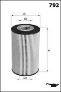 Aceite filtro opel astra 1.7dti 16v 00-. Curso 1.7of 00- ELH4314