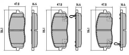 Kit de pastilhas - freio a disco dianteiro FBP1392
