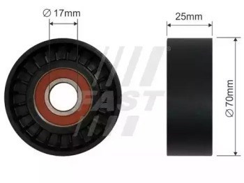 Rolo de reguladora de tensão da correia de transmissão FT44551 Fast