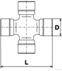 Cruzeta da junta universal dianteira J2925007 JAKOPARTS