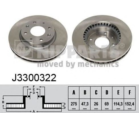 Discos de freio (2 unid.) J3300322