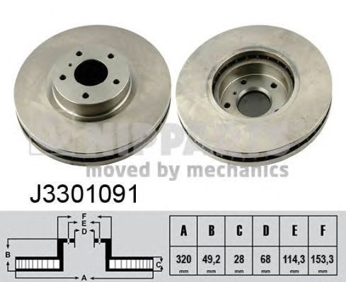 Discos de freio (1 pc) J3301091