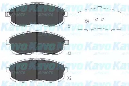Sapatas do freio dianteiras de disco KBP6579 Kavo Parts