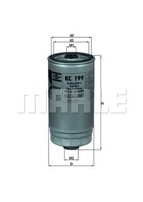 Filtro de combustível chrysler pkw KC199