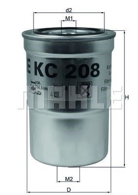 Filtro diesel roscado KC208
