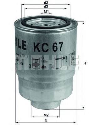 Filtro de combustível KC67