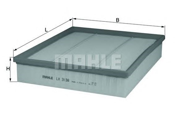 Filtro de ar LX3138 MAHLE