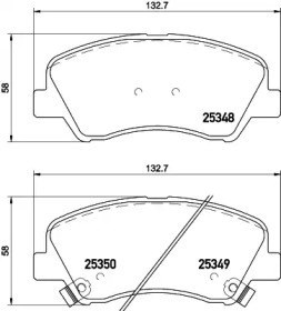 Pastilhas de freio dianteiras para Hyundai Accent, Hyundai Solaris, Kia Rio III NP6041