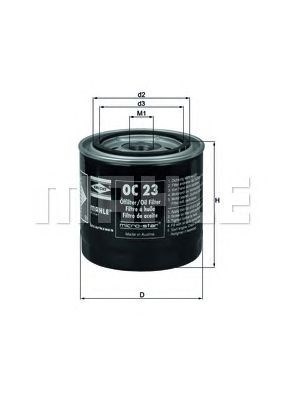 P2003 Filtro de óleo OC23