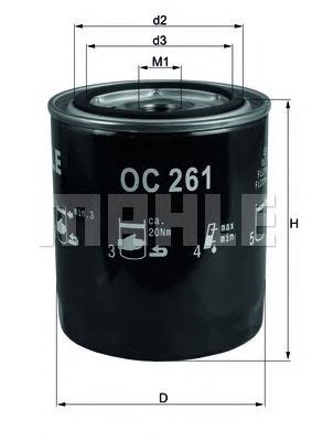 Filtro de óleo Op OC261
